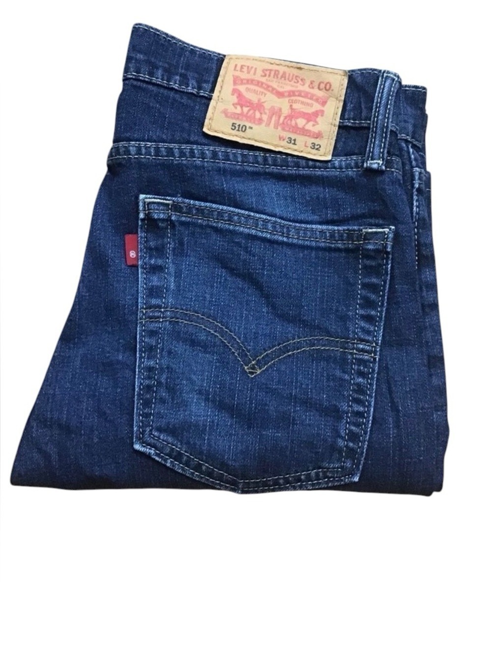 𝅺LEVIS men 510 blue tapered jeans stretchy denim cotton elastane size 31